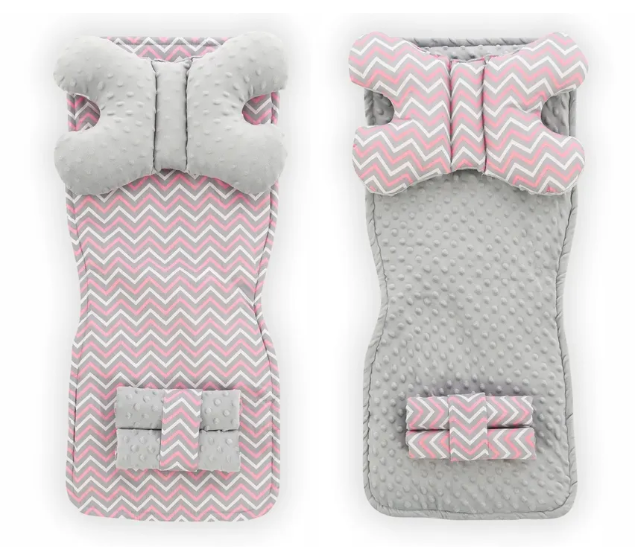 MATA для WÓZKA 4в1 PINK/серый ZIG ZAG JY02