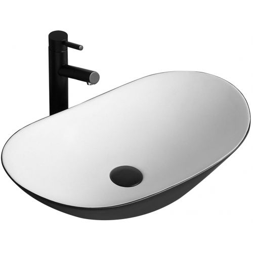 Умывальник на столешницу Royal Black/White REA 2026/2
