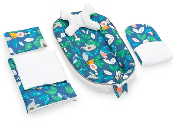 KOKON для ŁÓŻECZKA 5в1 JY02 JUNGLE BLUE
