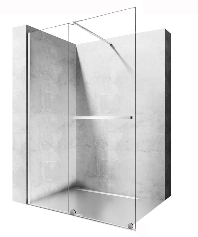 Душевая стенка 120x200 Cortis хром REA 2026/2
