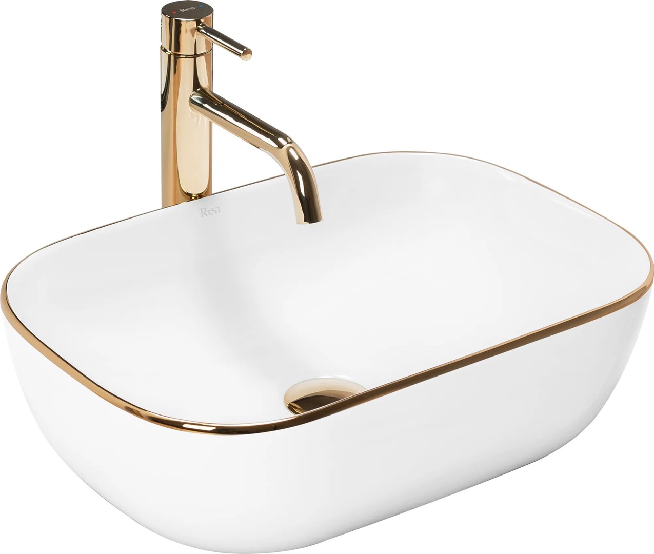 Умывальник на столешницу Belinda Gold Edge REA 2026/2