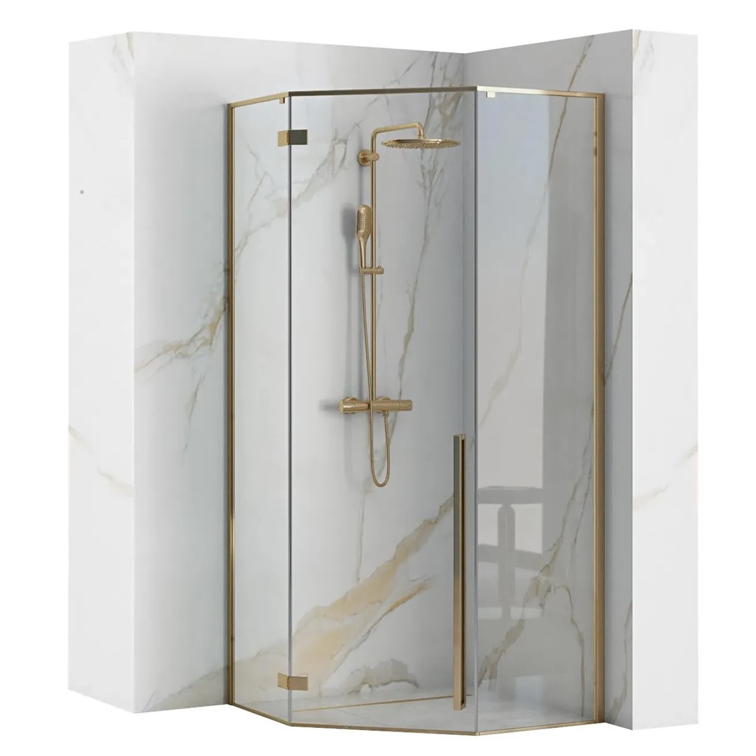 Душевая кабина 90x90x195 см Diamond Gold REA 2026/2