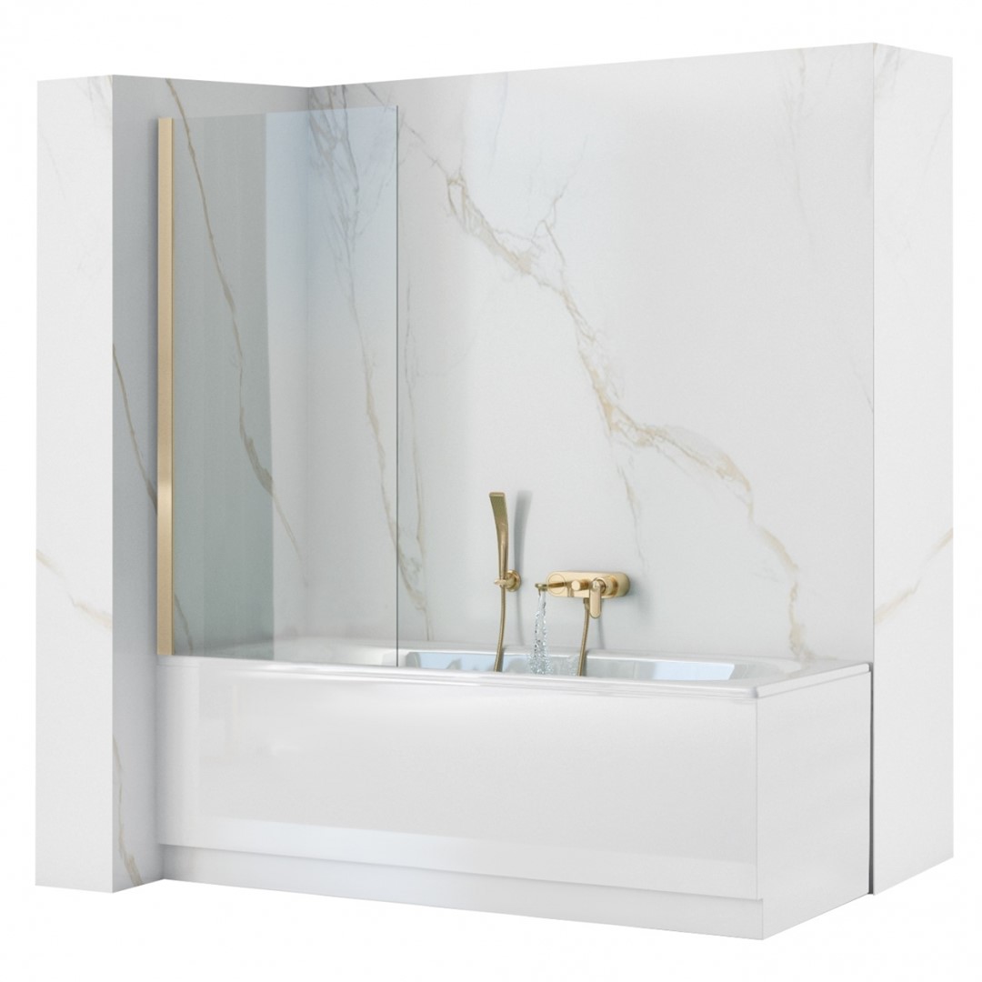 Ширма для ванны 800X1400 Elegant Gold REA 2026/2