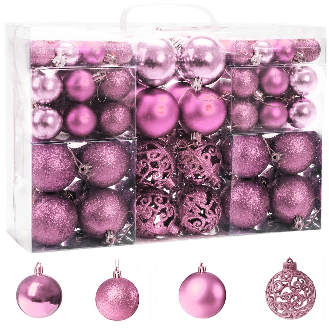 BOMBKI CHOINKOWE KL-21X03 PINK 100 шт