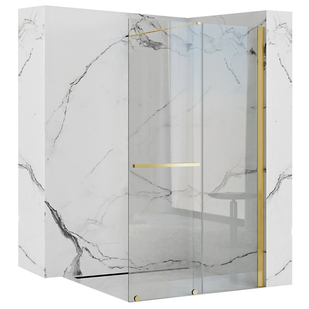 Душевая стенка 120x200 Cortis Gold REA 2026/2
