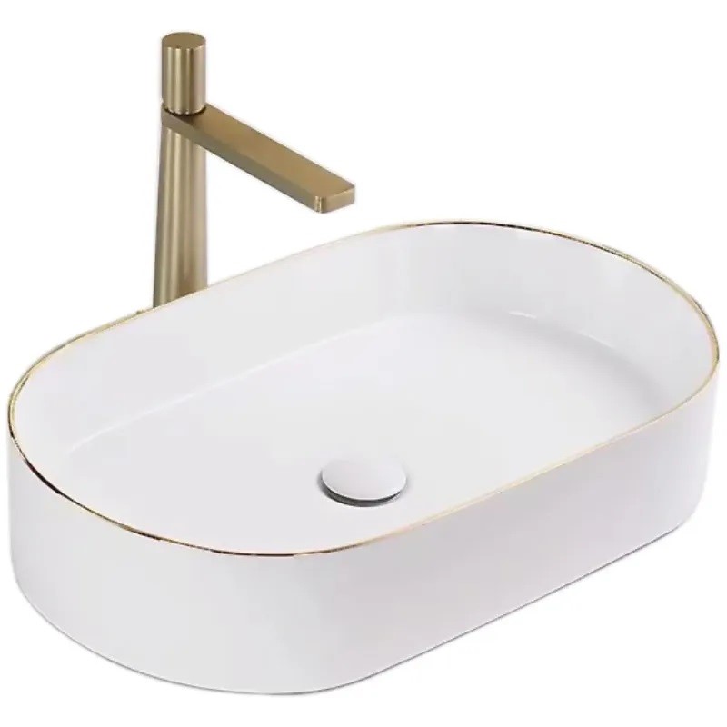 Умывальник на столешницу Nadia 60 Gold Edge REA 05.2026