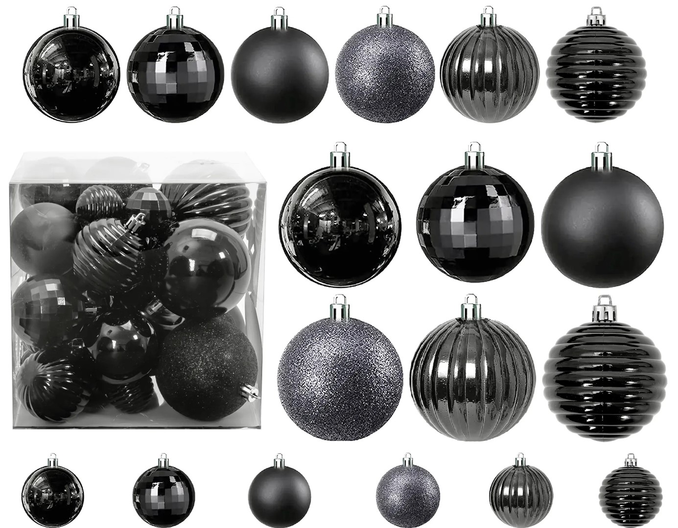BOMBKI CHOINKOWE 311433C 36 шт серебро