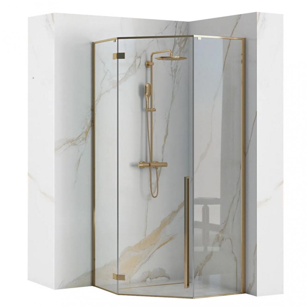 Душевая кабина 100x100x195 см Diamond Gold REA 2026/2