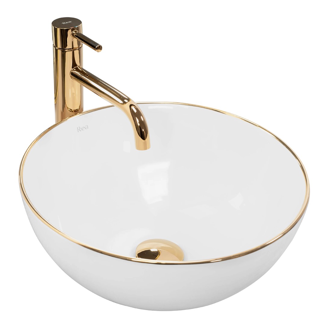 Умывальник на столешницу Stella Gold Edge REA 2026