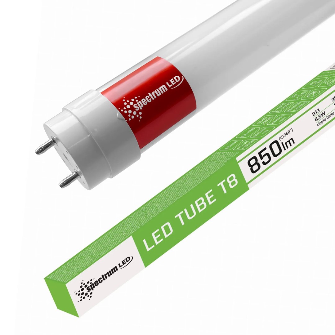 TUBA LED T8 SMD 2835 8,5 Вт WW 28X600 GLAS WOJ+22300