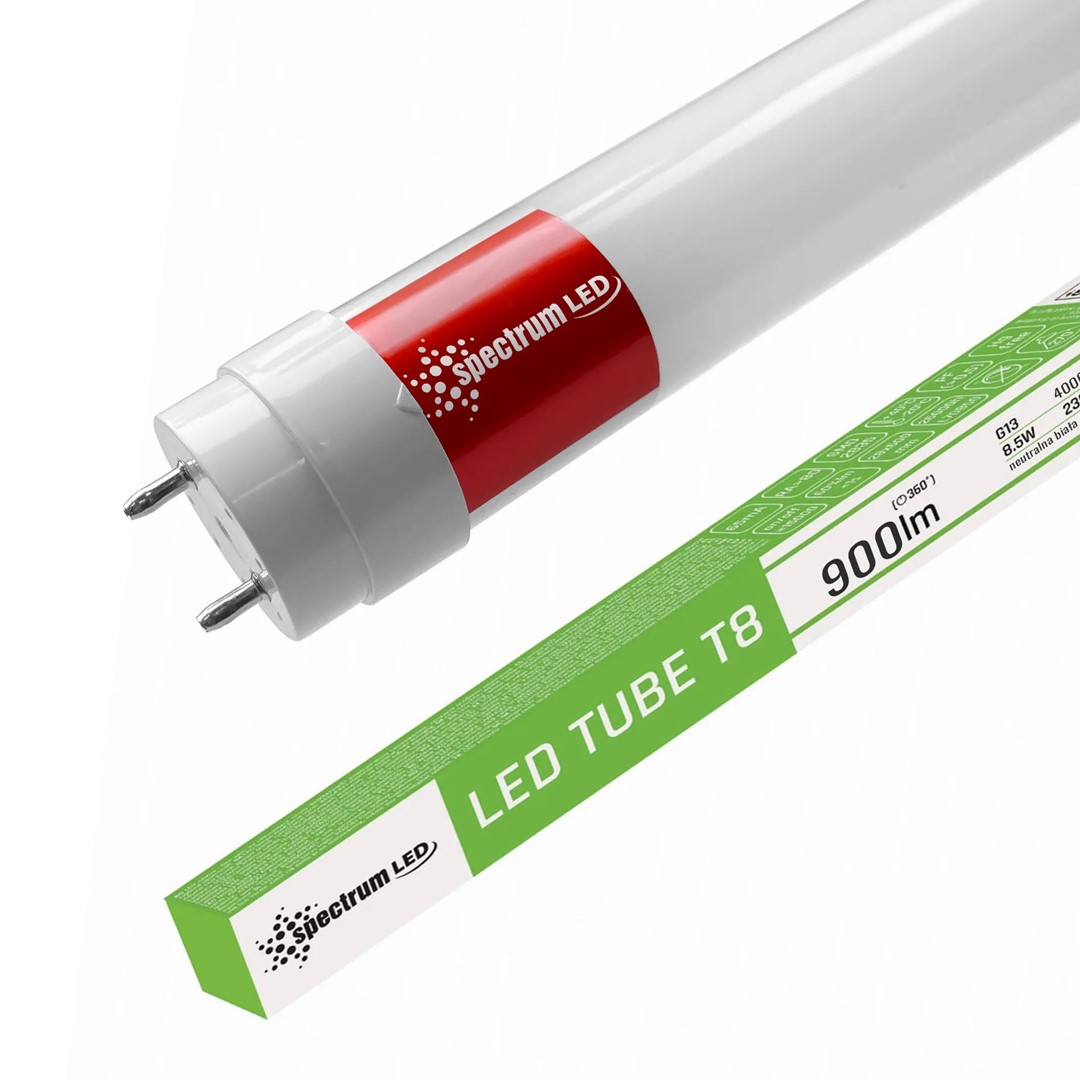 TUBA LED T8 SMD 2835 8,5 Вт NW 28X600 GLAS WOJ+22301
