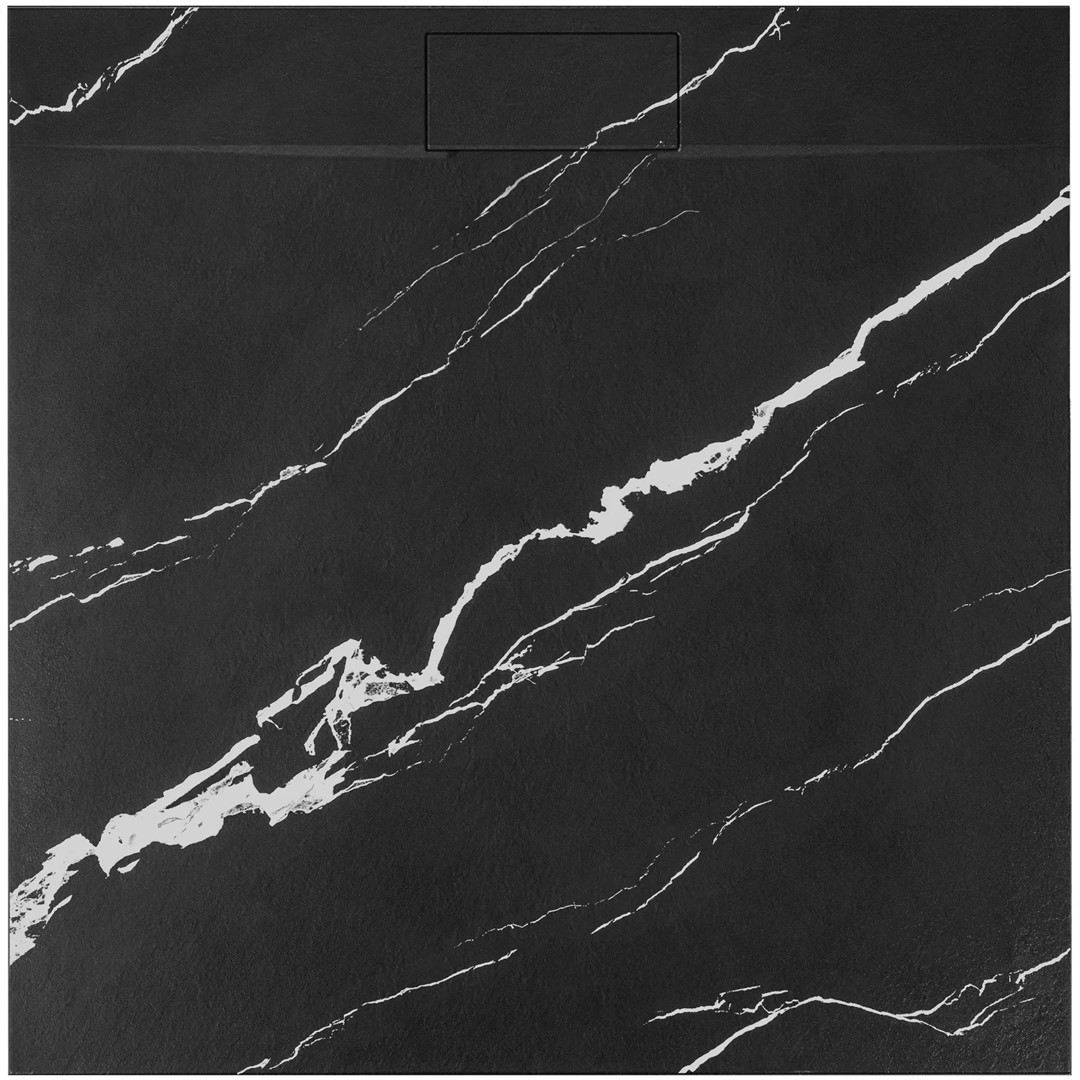 Поддон 90x90 Bazalt Carrara Black REA 2026/2