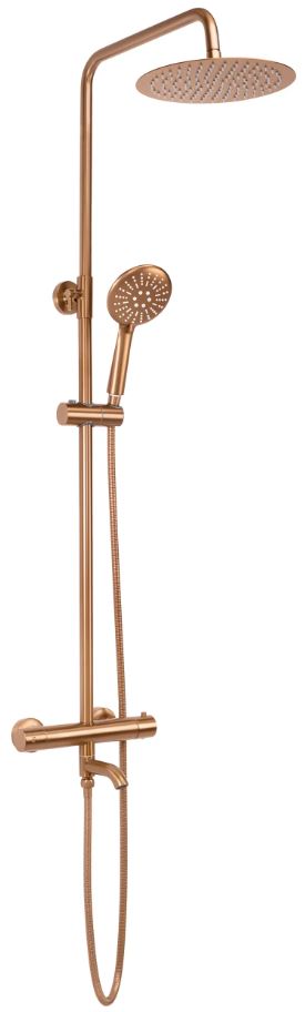 Стойка для душа с термостатом Lungo brush copper REA 2026/2