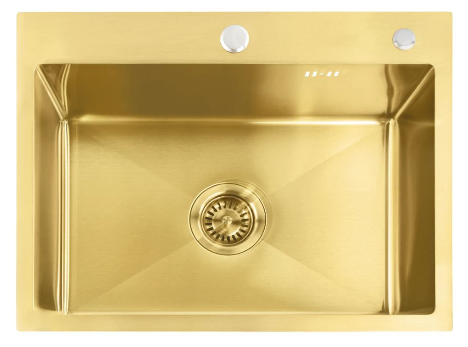 Мойка кухонная стальная Liam Brush Gold REA 2026/2