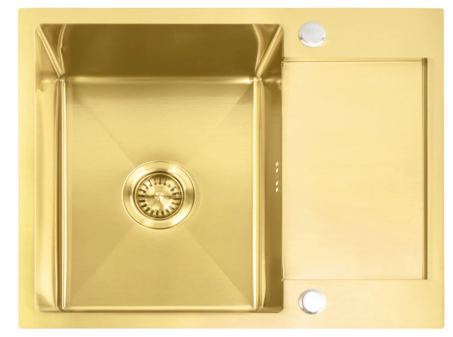 Мойка кухонная стальная Paul Brush Gold REA 2026/2
