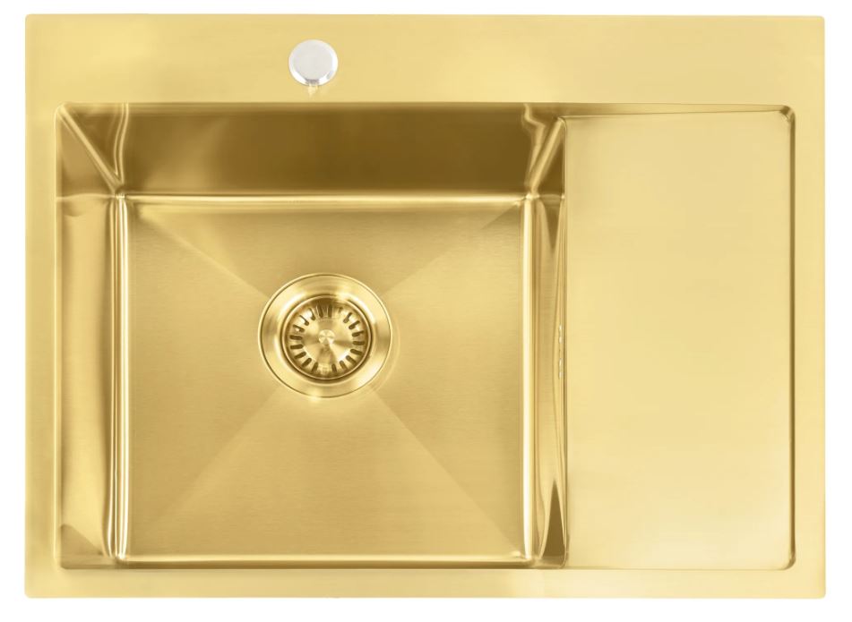 Мойка кухонная стальная Fin Brush Gold REA 2026/2