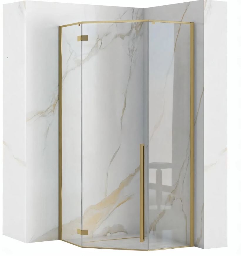 Душевая кабина 90x90x195 см Diamond Gold Brush REA 2026/2