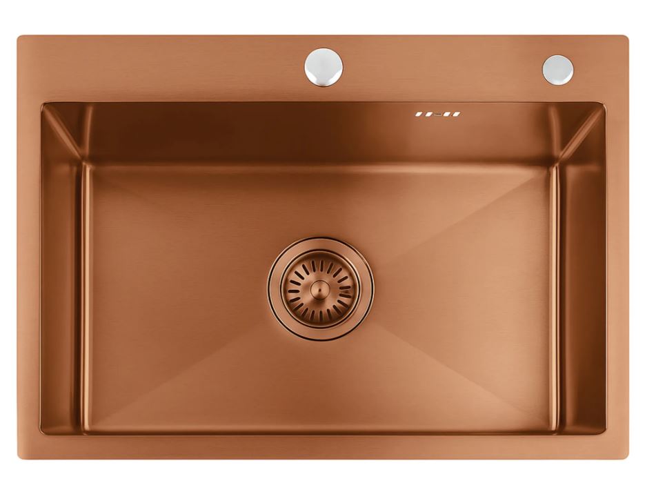 Мойка кухонная стальная Liam Brush Copper REA 2026/2