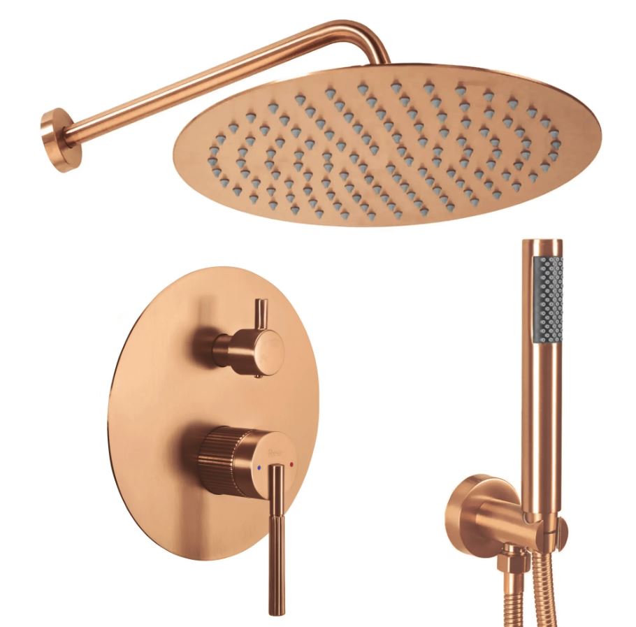 Душевой комплект 2в1 Argon brush copper REA 2026/2