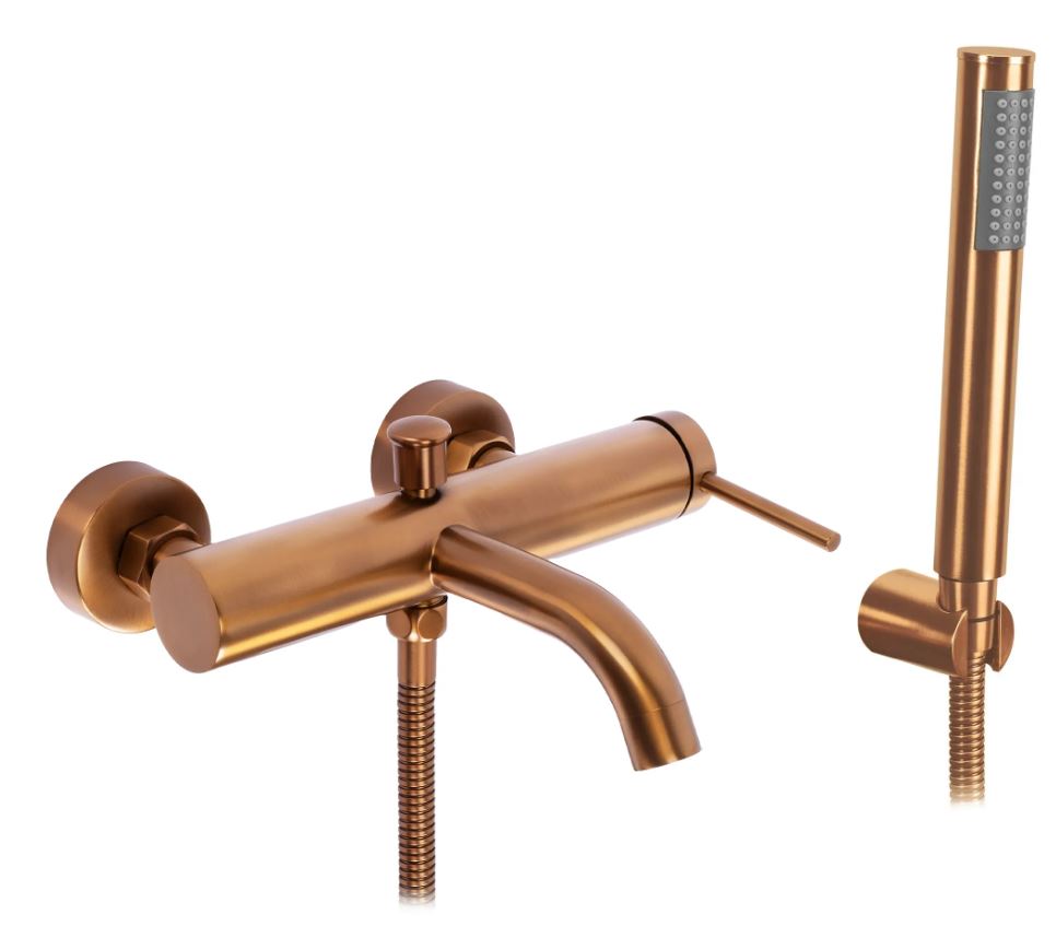 Смеситель для ванны настенный Spot brush copper REA 2026/2