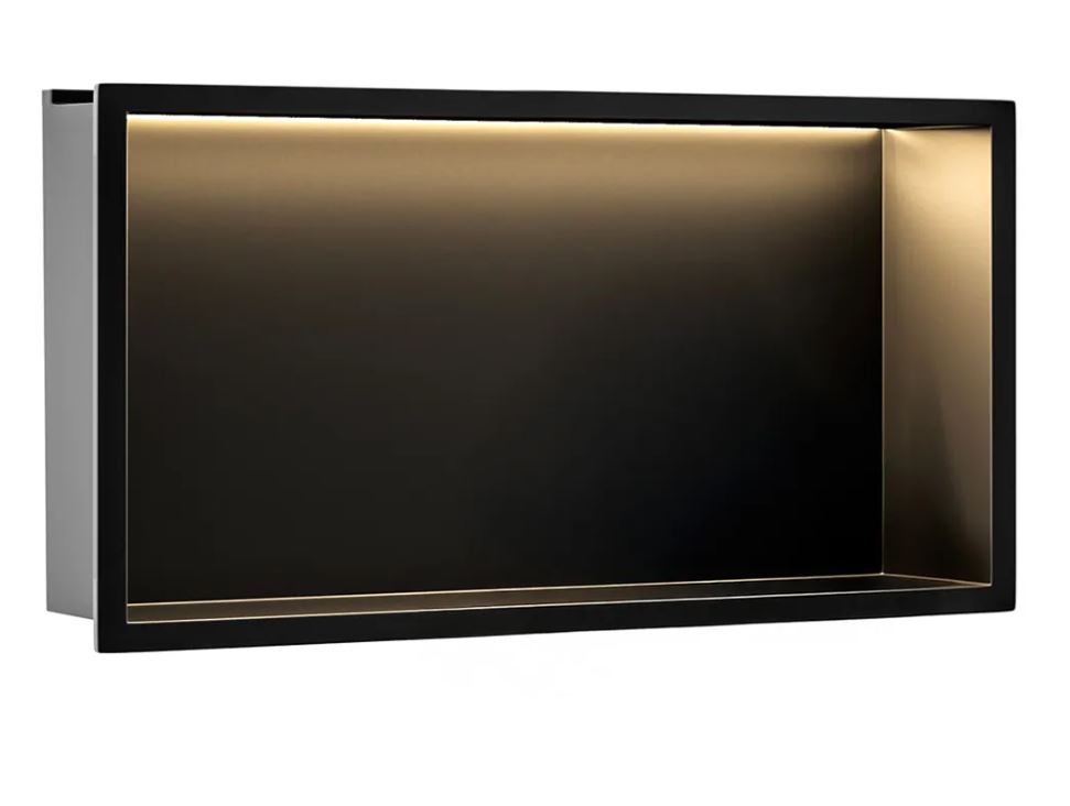 Полка LED 60x30x10 cm Black Полка LED 60x30x10 cm Black REA 2026/2