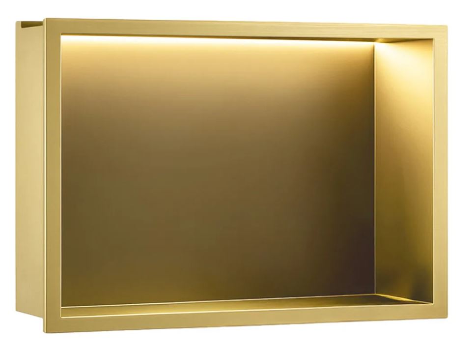 Полка LED 30x45x10 cm Brush Gold Полка LED 30x45x10 cm Brush Gold REA 2026/2