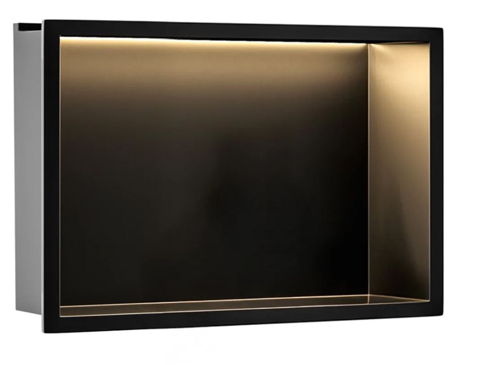 Полка LED 30x45x10 cm Black Полка LED 30x45x10 cm Black REA 2026/2