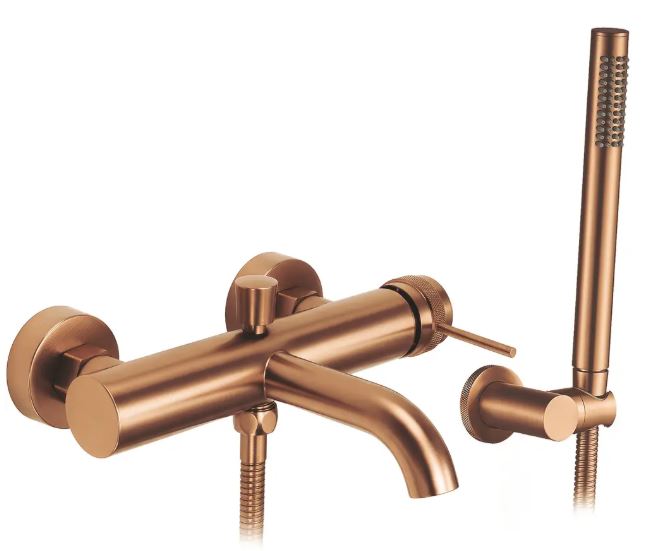 Смеситель для ванны настенный Lungo Grip brush copper REA 2026/2