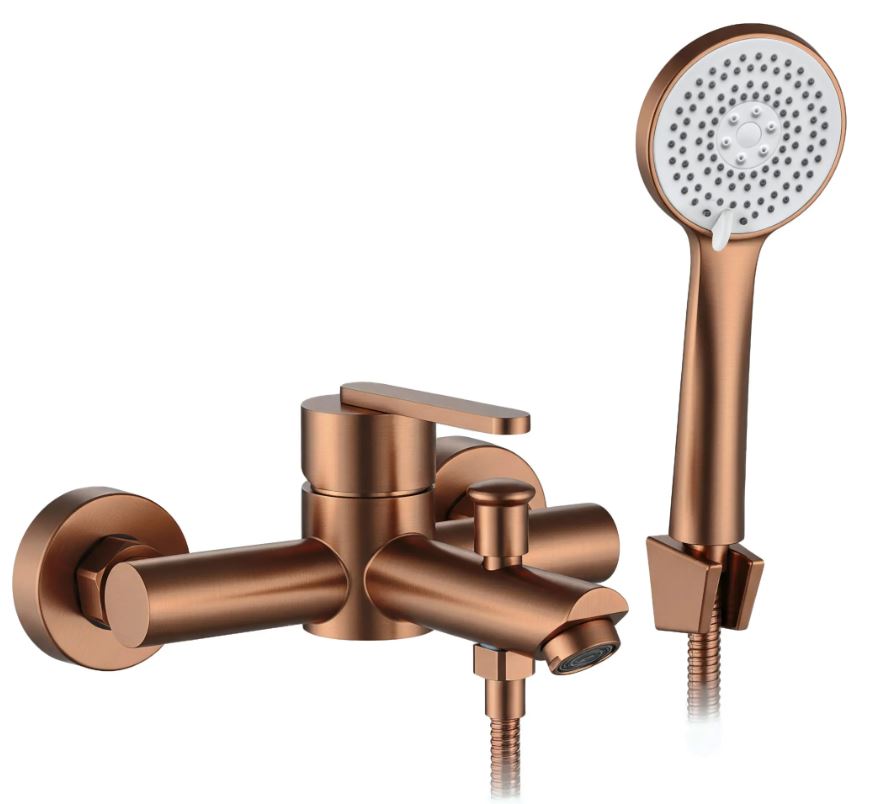 Смеситель для ванны настенный Ontario brush copper REA 2026/2