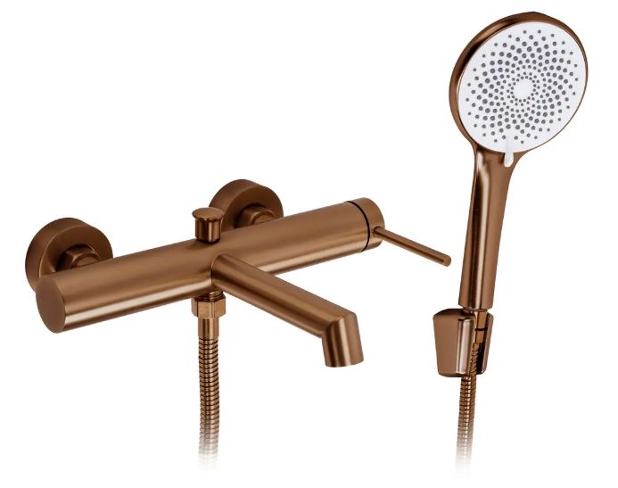 Смеситель для ванны настенный Foss brush copper REA 2026/2