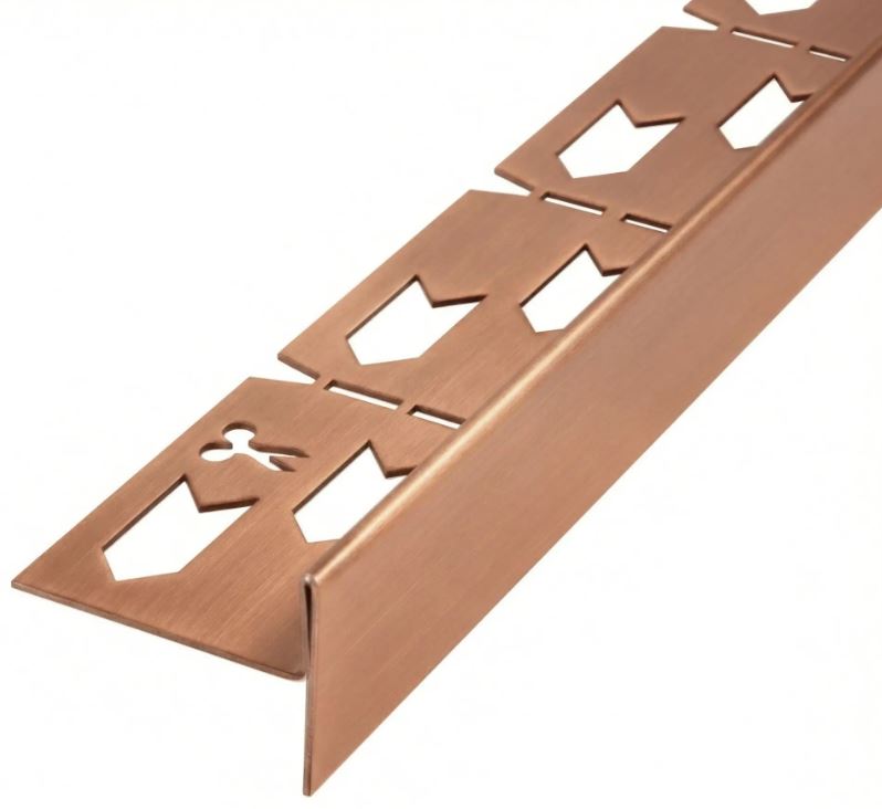 Уклон 2% Планка для душевого поддона brush copper 120 cm левая REA 2026/2