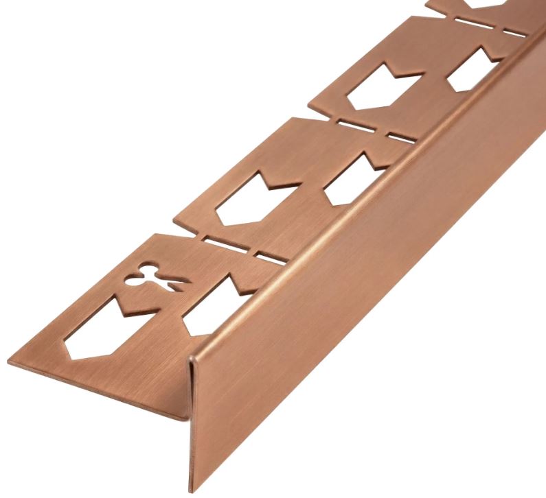 Уклон 2% Планка для душевого поддона brush copper 120 cm правая REA 2026/2