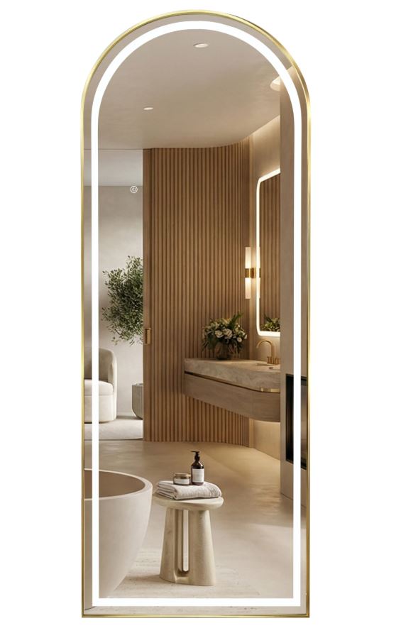 Зеркало LED ORBIT 60X170 шлифованный золото