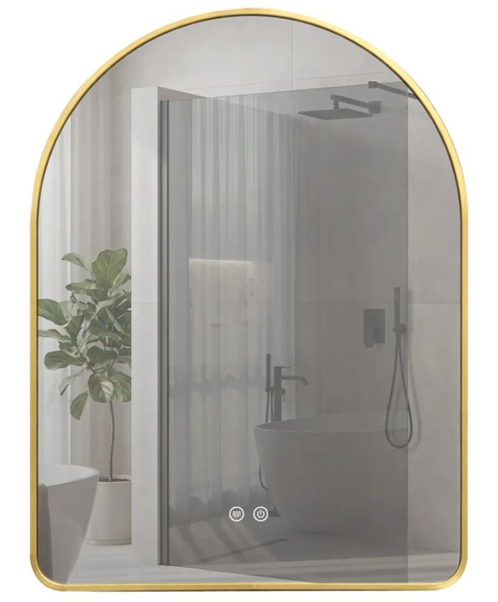Зеркало LED CAMLOT 80X60 золото
