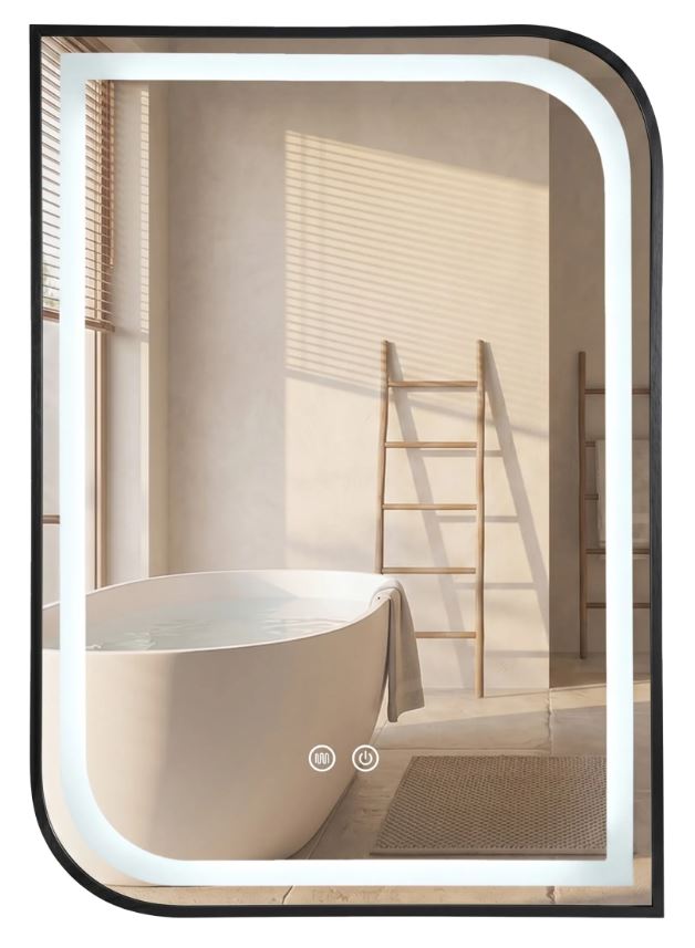 Зеркало LED ZONE 80X60 чёрный