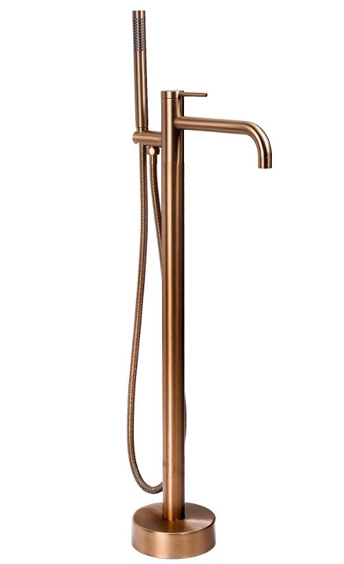 Смеситель для ванны напольный Clif brush copper REA 2026/2