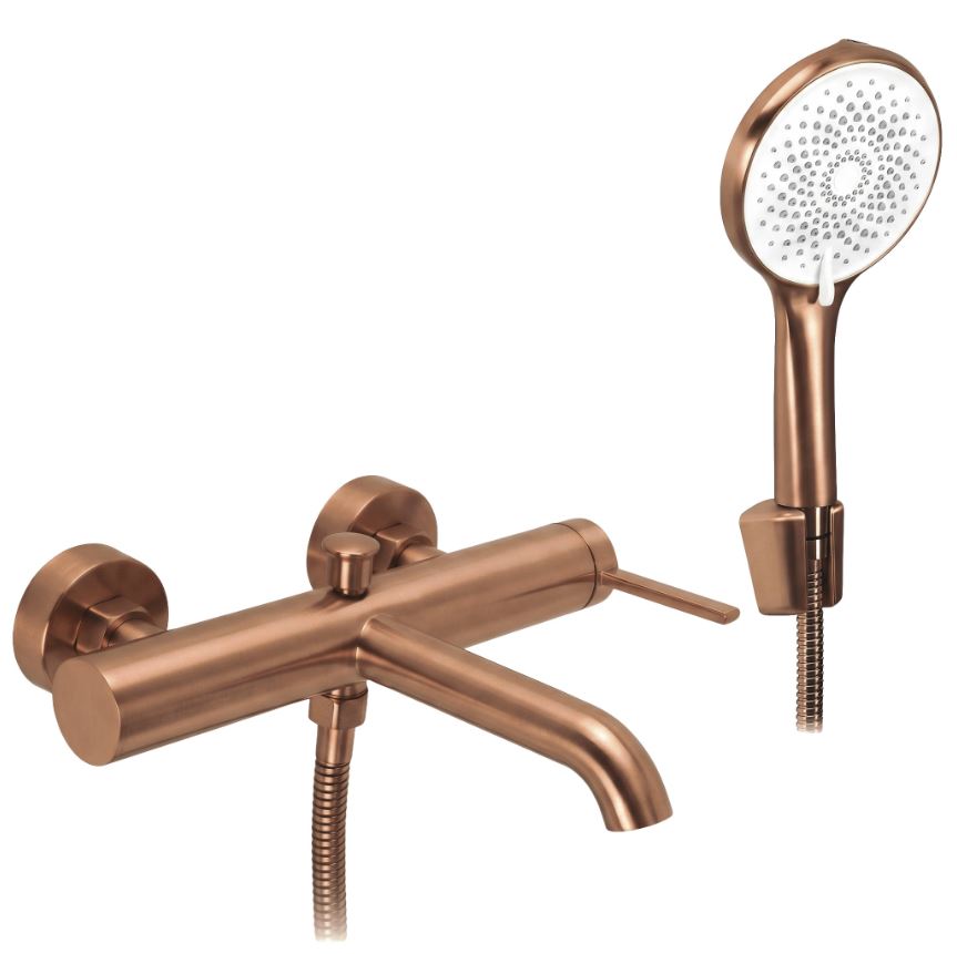 Смеситель для ванны настенный Rivo brush copper REA 2026/2