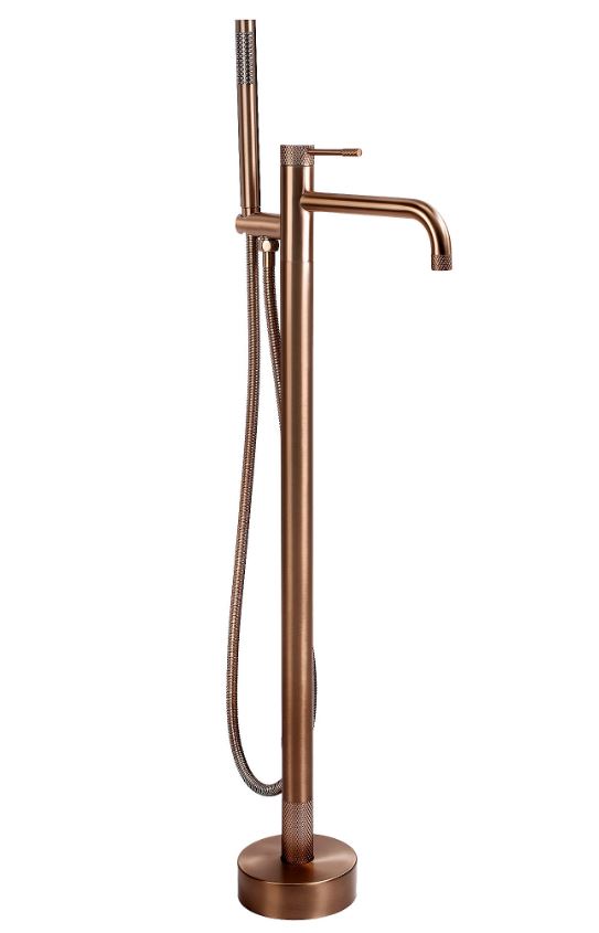 Смеситель для ванны напольный Venti brush copper REA 2026/2