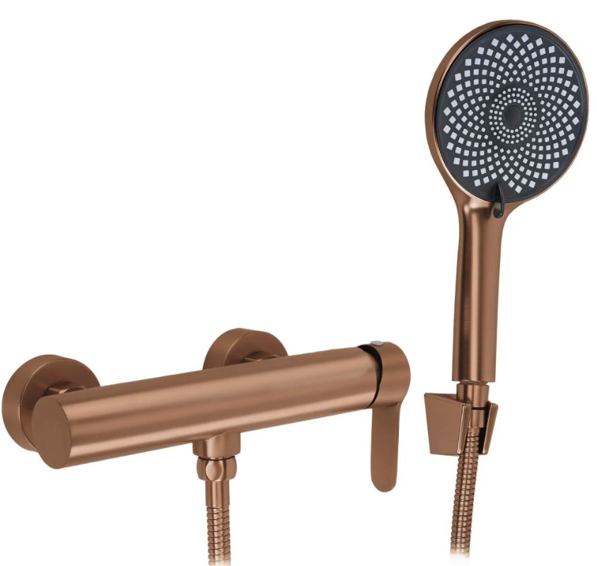 Смеситель для душа настенный Arcos brush copper REA 2026/2