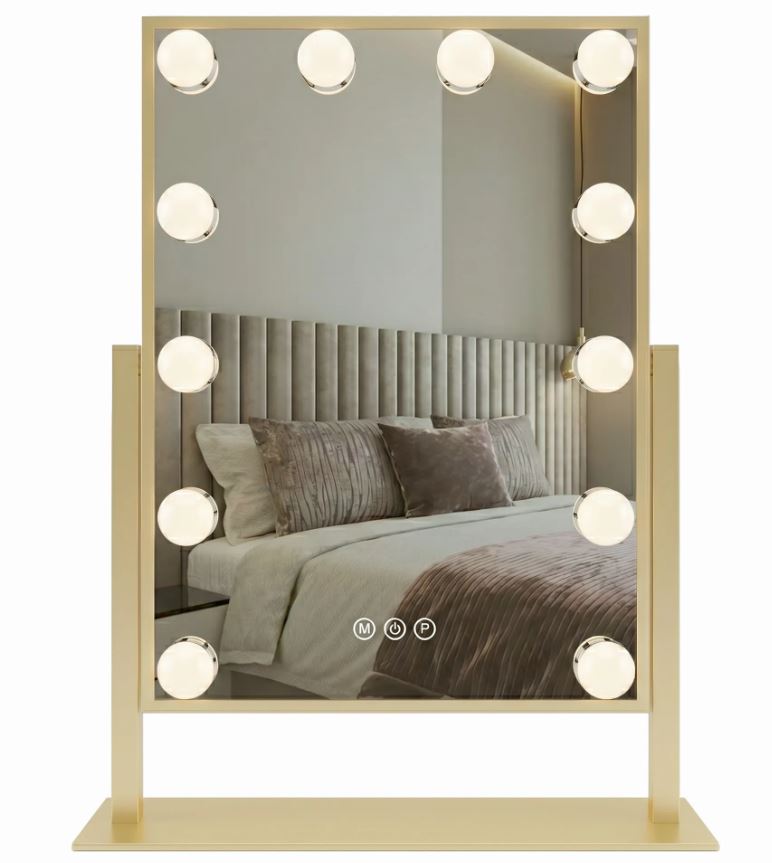 Зеркало LED STYLE 40X30 L.золото