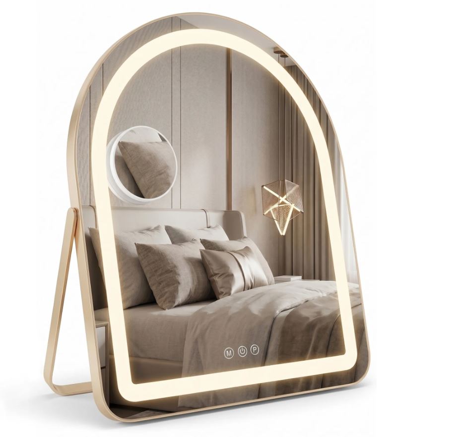 Зеркало LED GLAM L.золото 40X45