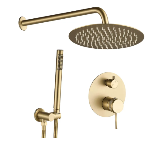 Душевой комплект 2в1 Lungo Grip Brash Gold REA 2026/2
