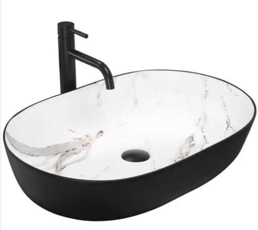 Умывальник на столешницу Cleo 61 Black/Aiax Matt REA 2026/2