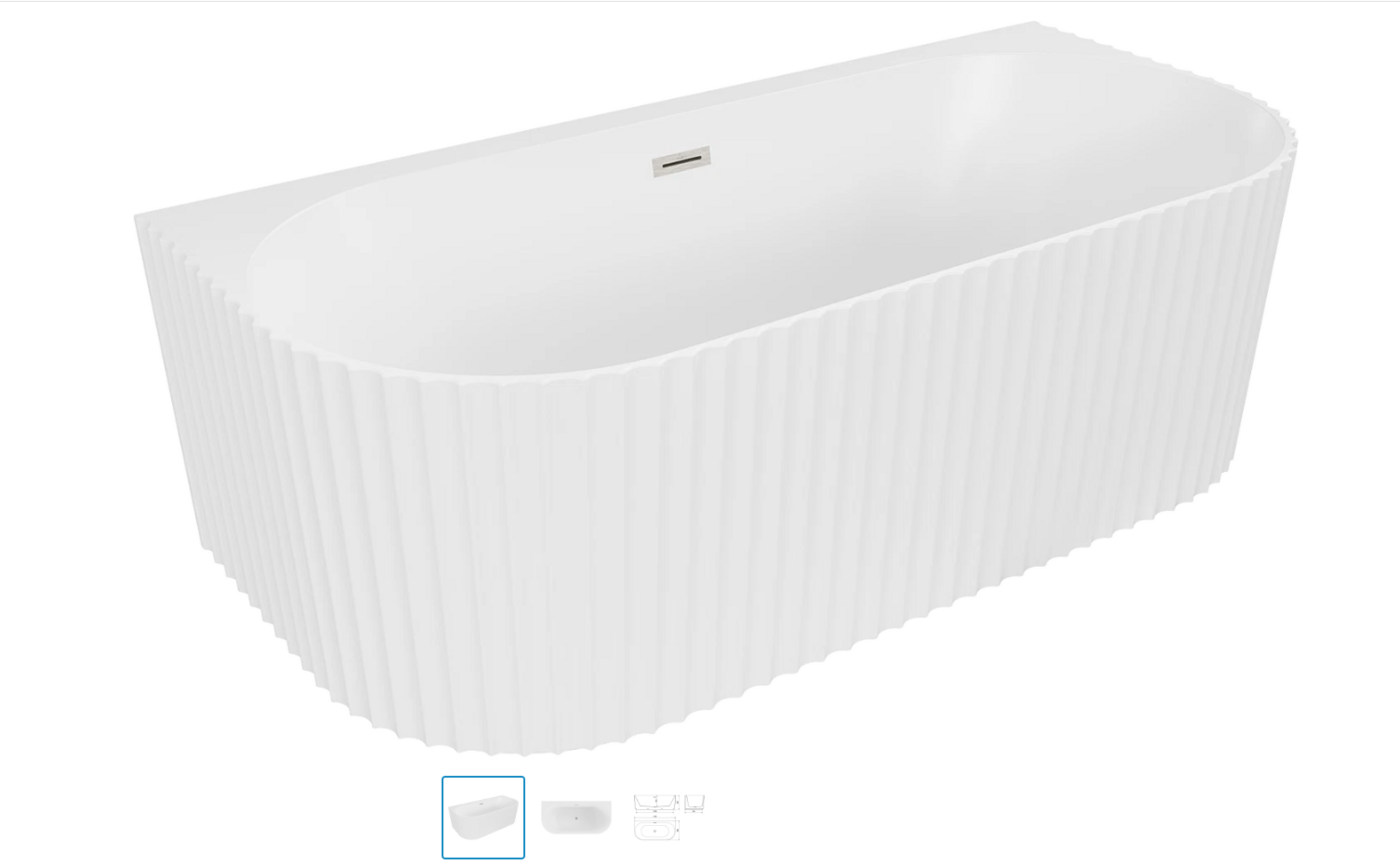SELLA Отдельностоящая ванна 170x80x58 см, белая матовая