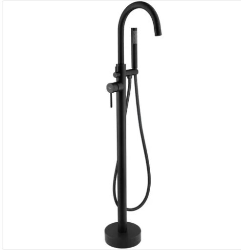 Смеситель для ванны напольный Lungo Black REA 2026/2