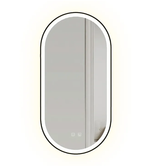 Зеркало Rea LED OVL BLACK 50X100CM REA 2026