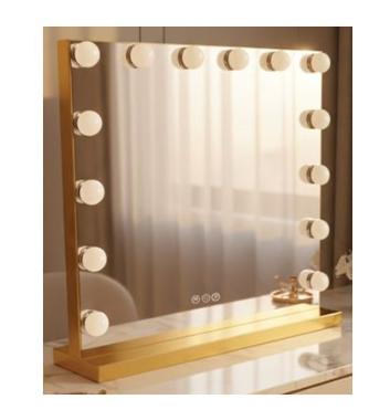 Зеркало Rea LED HOLLYWOOD BRUSH GOLD 80X60 REA 2026