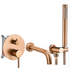 Смеситель для ванны встраиваемый Lungo brush copper REA 2026/2