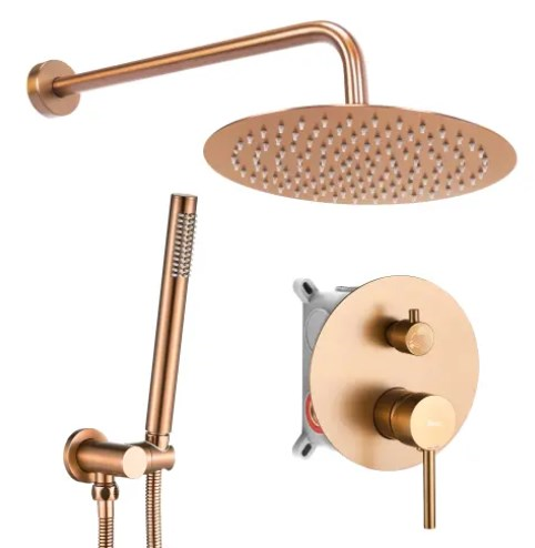 Душевой комплект 2в1 Lungo brush copper REA 2026/2
