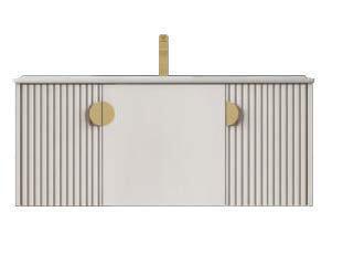 (2) LSAN Тумба (распашн.) 100 см + умывальник Manila LSAN-CAP118-100WH